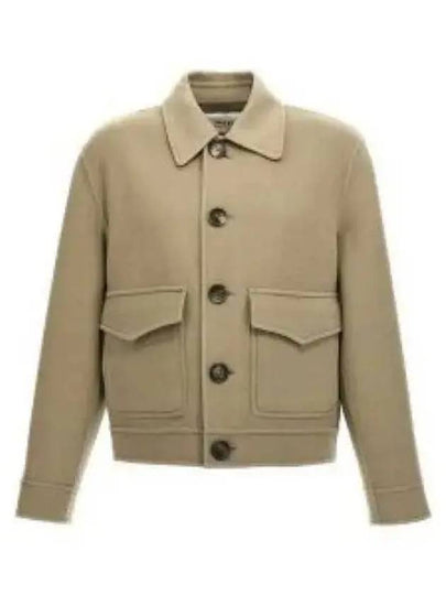 Boxy Fit Double Face Jacket Clay Beige - AMI - BALAAN 2