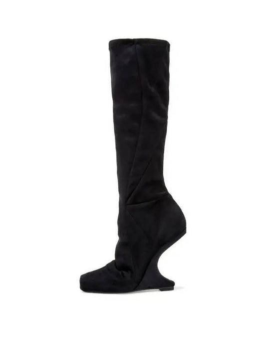 WOMEN Cantilever Mid Calf Boots Black 270895 - RICK OWENS - BALAAN 1