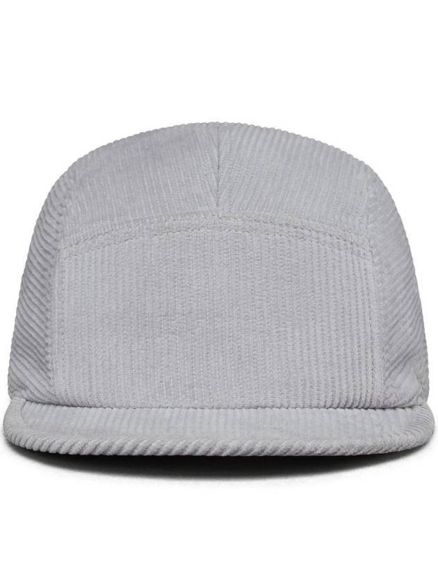 5 panel corduroy ball cap gray - THOM BROWNE - BALAAN 1