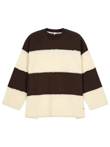 Cut over t shirt brown light beige long sleeve - SUNNEI - BALAAN 1