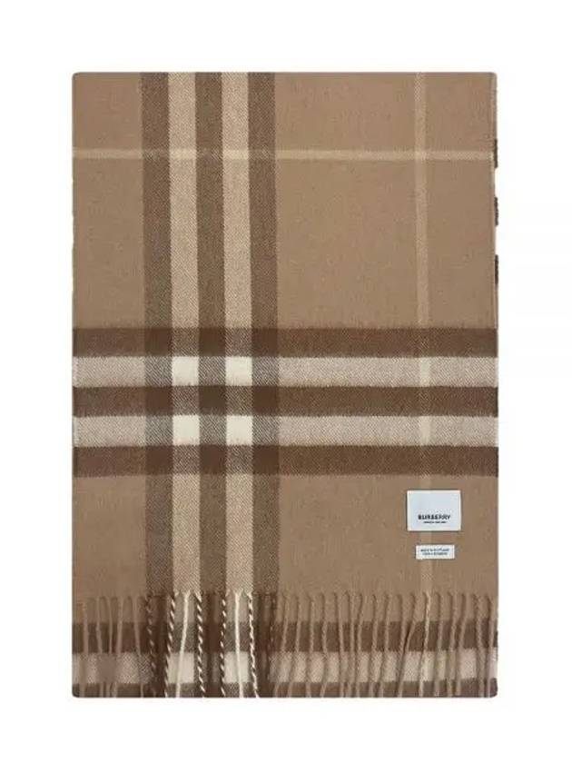 Classic Check Cashmere Scarf Mid Camel - BURBERRY - BALAAN 2