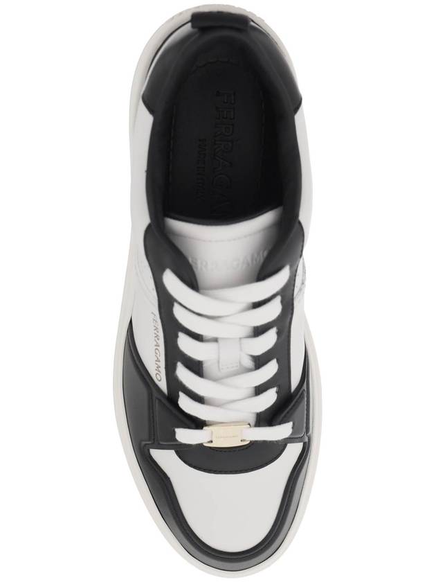 24 ss two-tone leather sneakers FERRAGAMO 0223760770882 007NE B0230993292 - SALVATORE FERRAGAMO - BALAAN 3