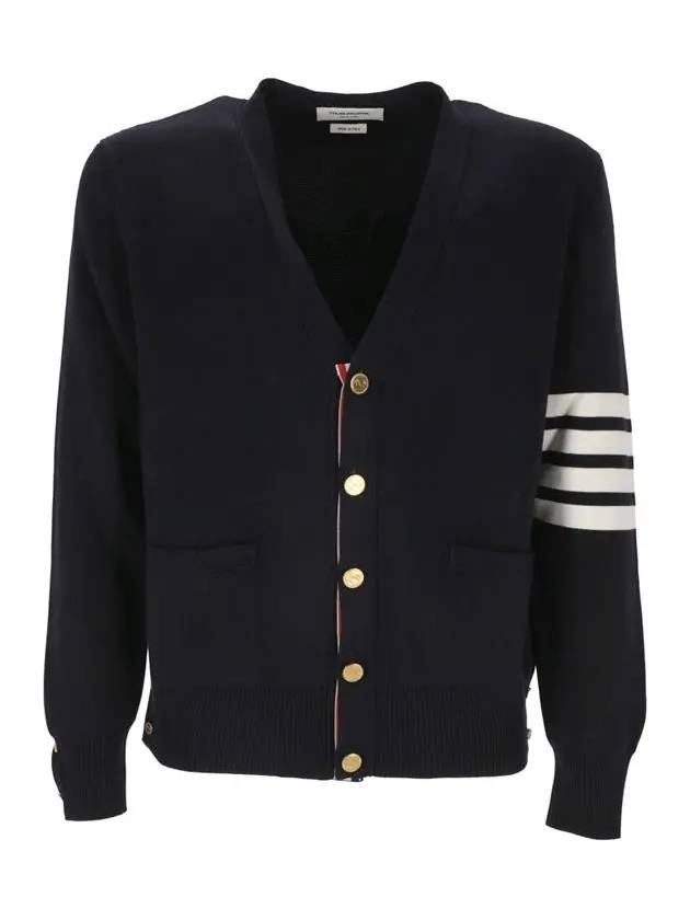 Milano Stitch 4 Bar Cardigan Navy - THOM BROWNE - BALAAN 3