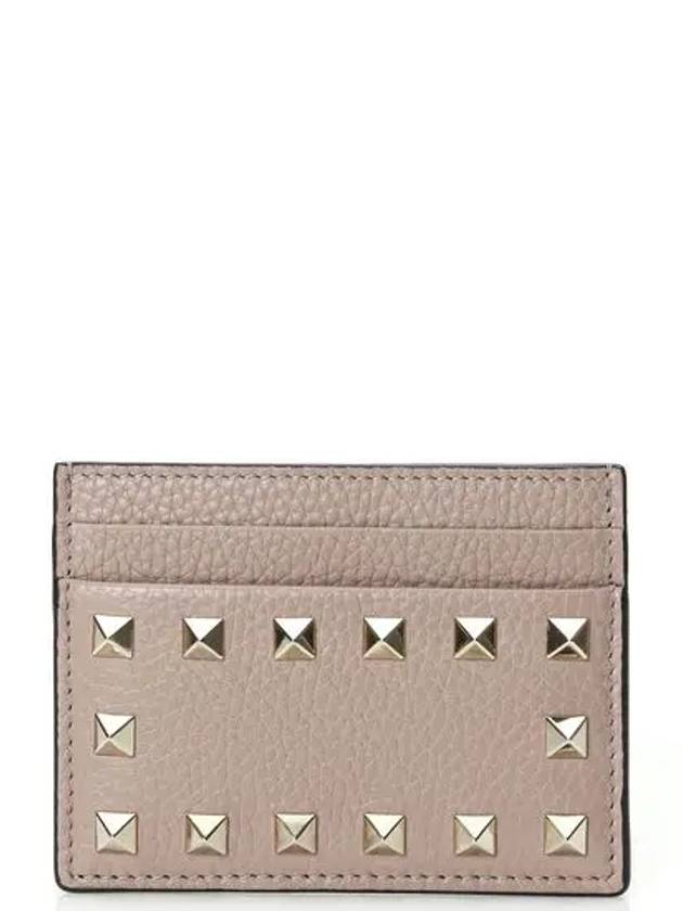 Rockstud Card Wallet Beige - VALENTINO - BALAAN 2