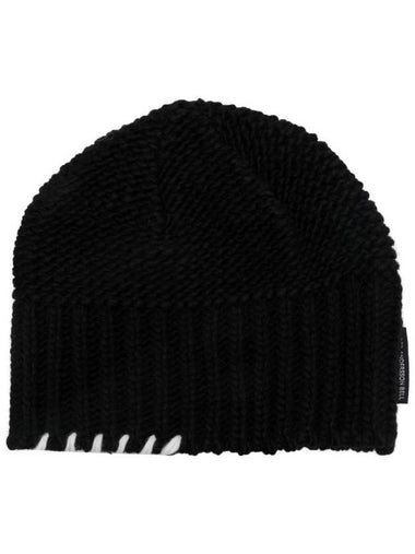 Merrow Stitch Milano Wool Knit Beanie Black - ANDERSSON BELL - BALAAN 1