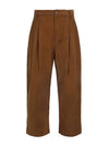 Rust Brown 6 Pleated Pants SS22P42RUSTCOT RUSTBROWN - HED MAYNER - BALAAN 1