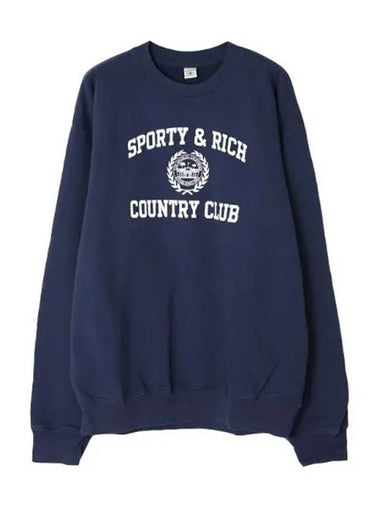 Varsity Crest Crew Neck Sweatshirt - SPORTY & RICH - BALAAN 1