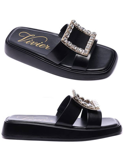 Strass Buckle Mule Black - ROGER VIVIER - BALAAN 2