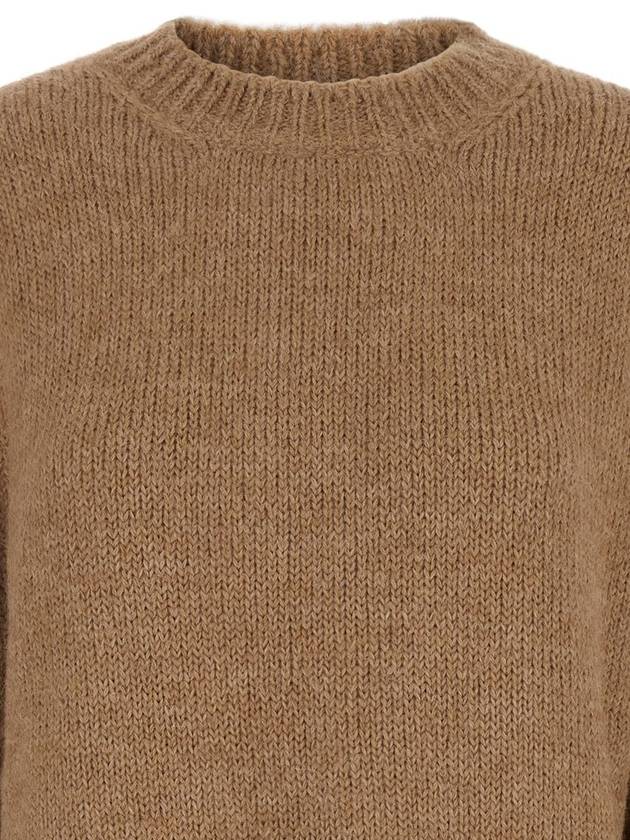 Oversized Beige Sweater With Ribbed Trim In Wool Woman - JIL SANDER - BALAAN 3