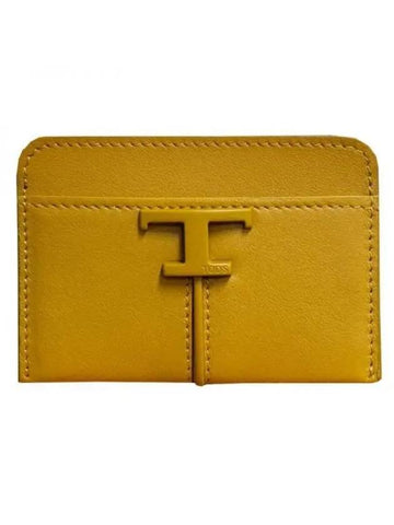 Timeless Logo Card Wallet Yellow - TOD'S - BALAAN 1