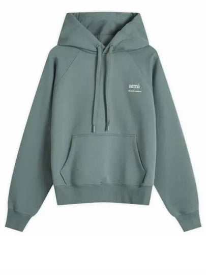 Logo Print Hoodie Green - AMI - BALAAN 2