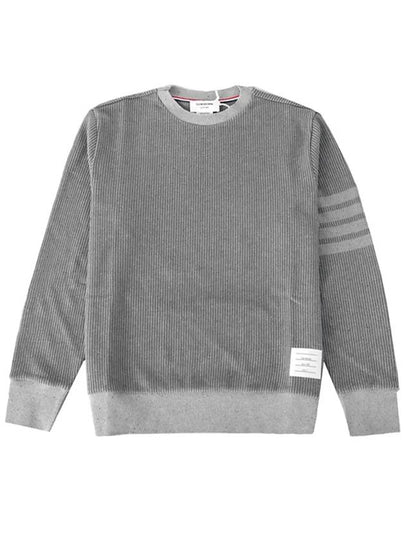 4 Bar Crew Neck Sweatshirt Grey - THOM BROWNE - BALAAN 2