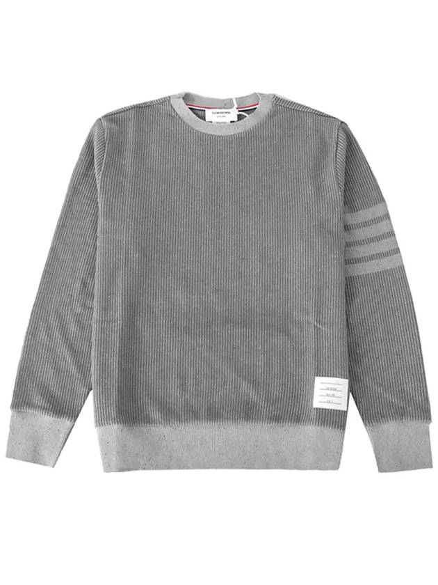 4 Bar Crew Neck Sweatshirt Grey - THOM BROWNE - BALAAN 2