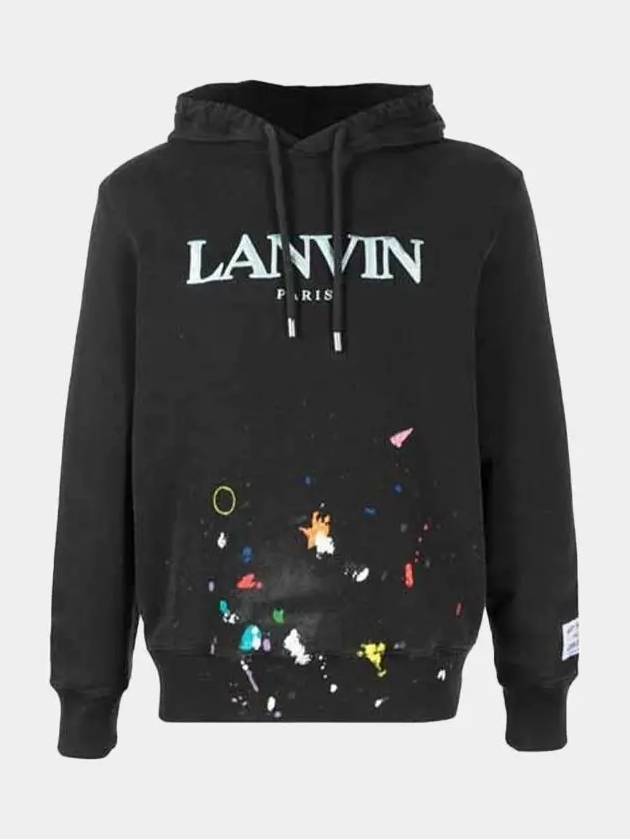 X Gallery Department Men's Embroidery Painting Sweatshirt Hooded Sweatshirt Washed Black TOG698 - LANVIN - BALAAN 1