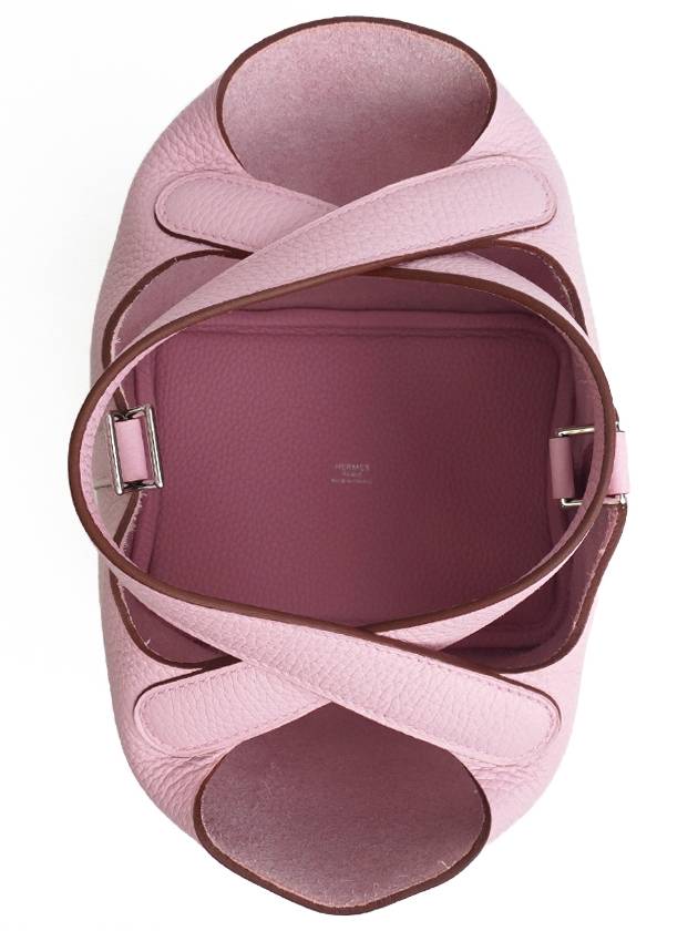 Picotin Lock 18 Bag Clemence & Palladium Mauve Sylvestre - HERMES - BALAAN 8