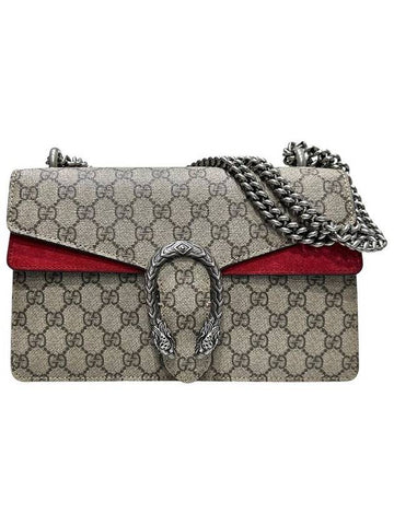 400249 Dionysus GG Supreme Canvas Small Chain Shoulder Bag - GUCCI - BALAAN 1