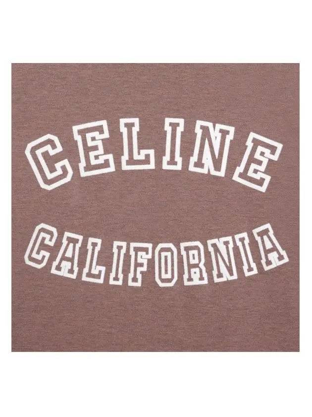 California 70s Cotton Jersey Short Sleeve T-shirt Vintage Brown - CELINE - BALAAN 6