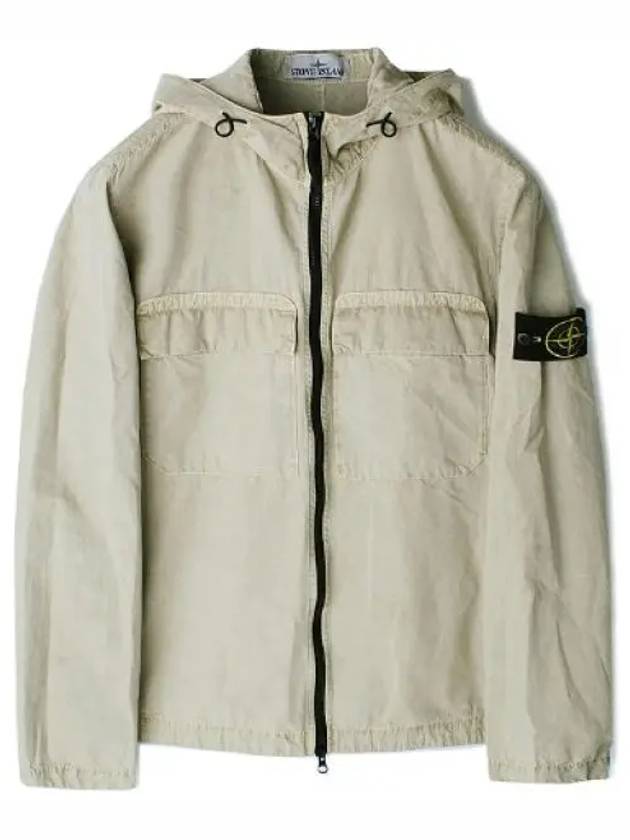 Wappen Old Effect Hooded Jacket Beige - STONE ISLAND - BALAAN 2