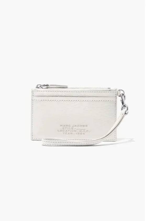 Leather The Top Zip Wristlet Wallet Cotton MBACM23003WHX - MARC JACOBS - BALAAN 1