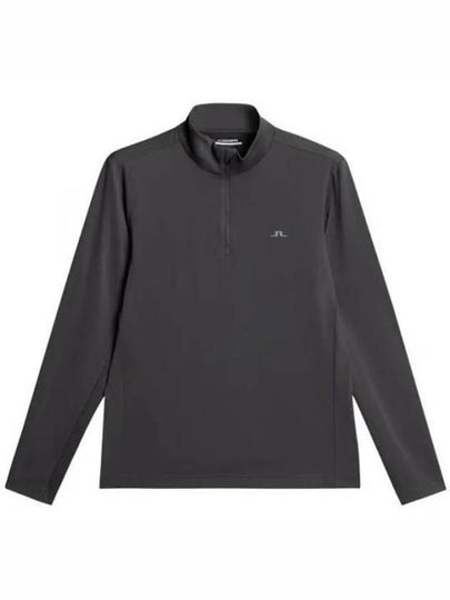 Men's Luke Quarter Zip Mid Layer Long Sleeve T-Shirt Asphalt - J.LINDEBERG - BALAAN 2