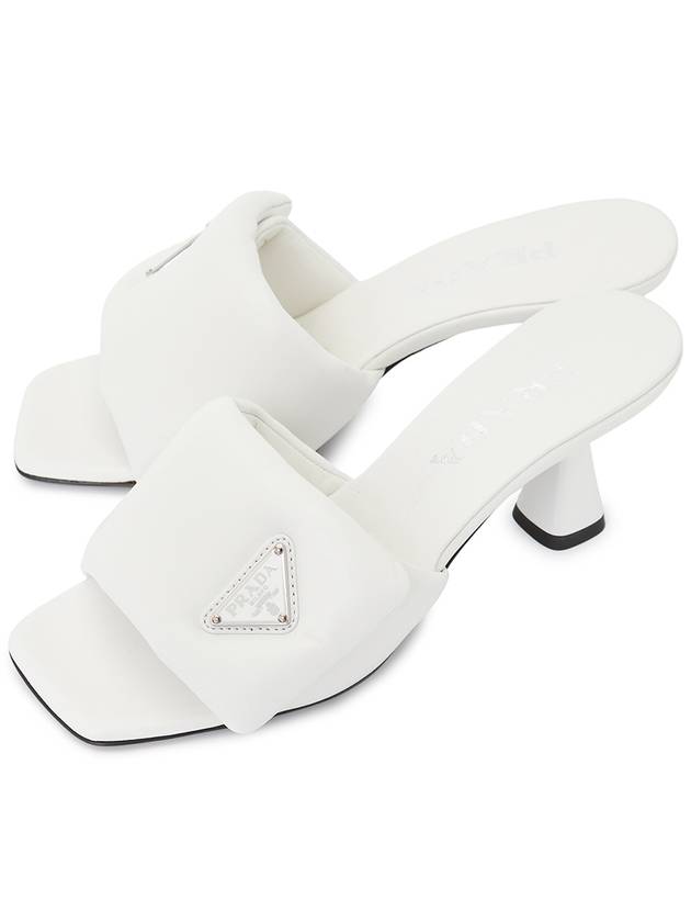 Soft Padded Nappa Sandals Heel White - PRADA - BALAAN 2