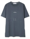 Stamp Two Print Short Sleeve T-Shirt Grey - STONE ISLAND - BALAAN 2