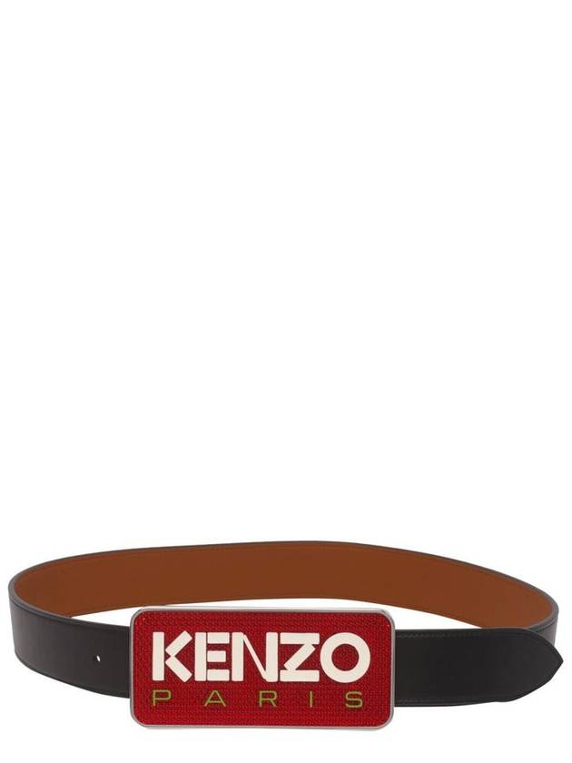 logo buckle leather belt FD55CE014L25 - KENZO - BALAAN 4