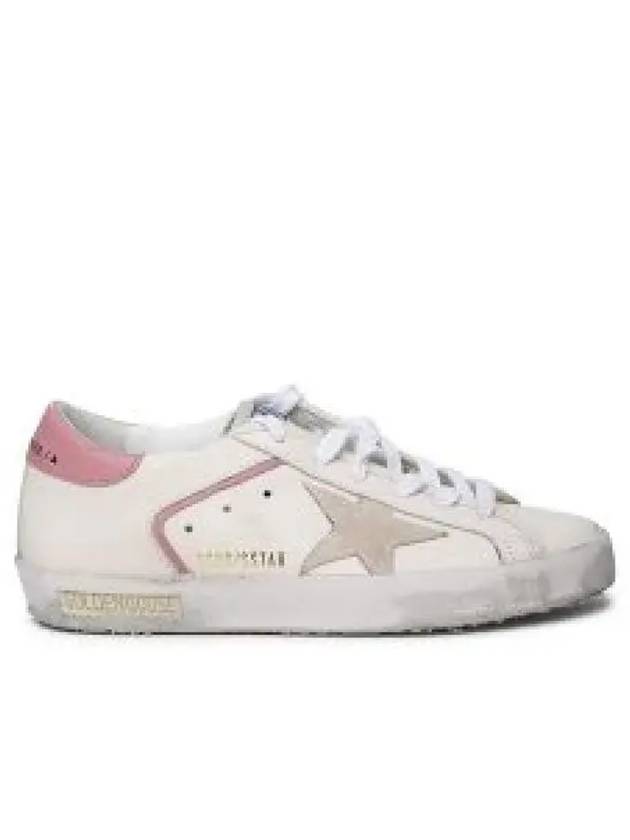 Superstar Pink Tab Low Top Sneakers Cream - GOLDEN GOOSE - BALAAN 2