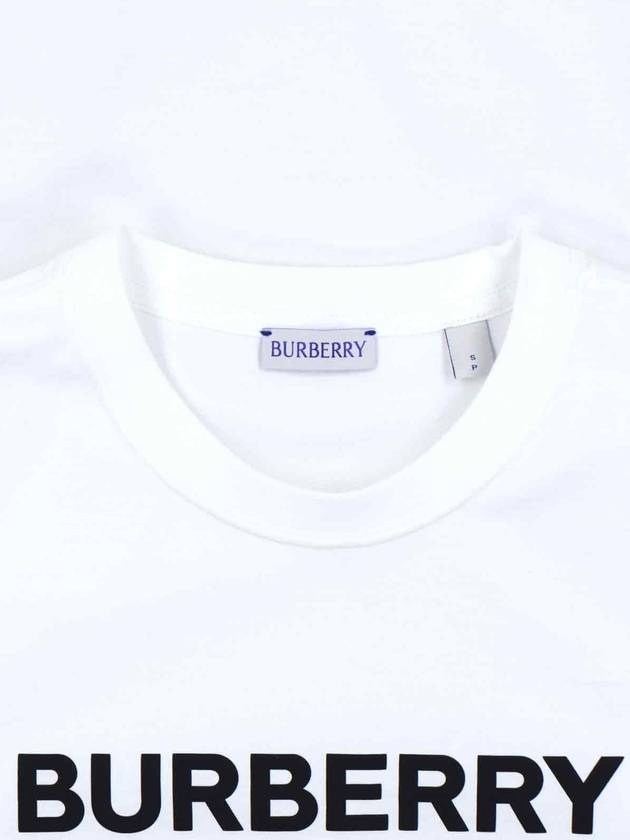 Logo Cotton Short Sleeve T-Shirt White - BURBERRY - BALAAN 4