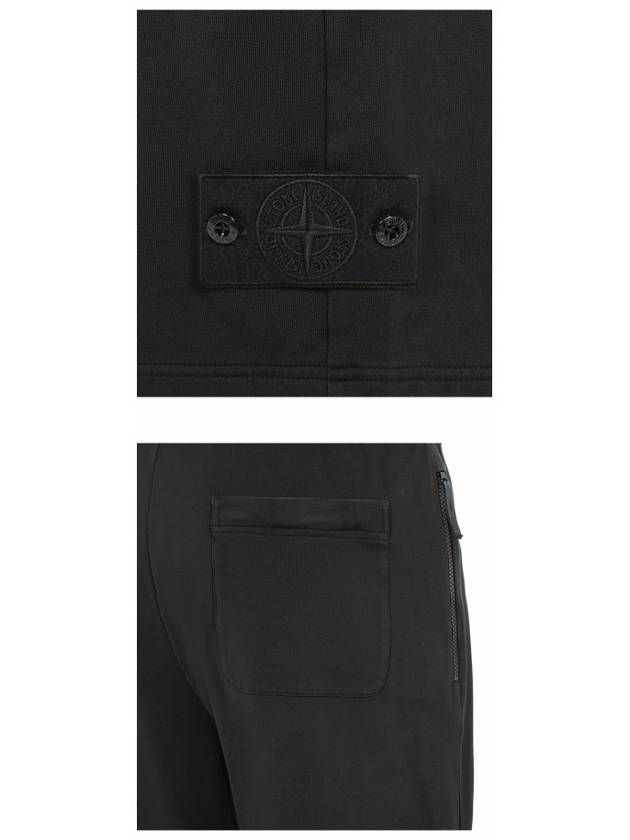 Ghost Fleece Shorts Black - STONE ISLAND - BALAAN 6