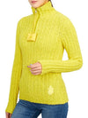 Half Zip-Up Knit Top Yellow - MONCLER - BALAAN 6