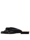 Soft Knot Flat Mule Slippers Black - GANNI - BALAAN 2