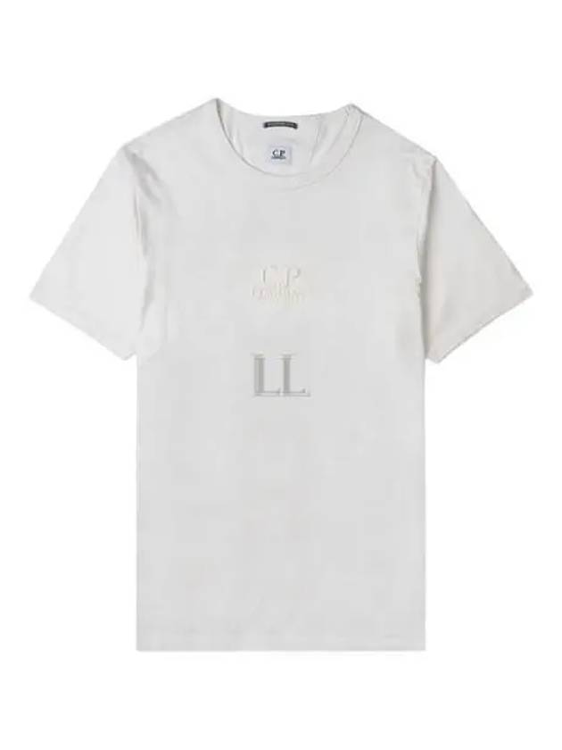 Embroidered Logo Cotton Short Sleeve T-Shirt White - CP COMPANY - BALAAN 2