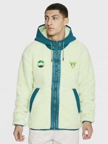 01CT3565701JordanDNA Fleece Sherpa Hoodie JacketVolt Lime - NIKE - BALAAN 1