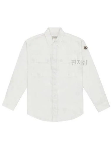 Logo Patch Shirt White 2F00008 596OT 032 82071 82 270103 1039485 - MONCLER - BALAAN 1