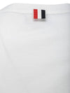 Men's Side Slit Relaxed Short Sleeve T-Shirt White - THOM BROWNE - BALAAN 6