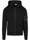 Logo Patch Zip Up Hoodie Black - MONCLER - BALAAN 2