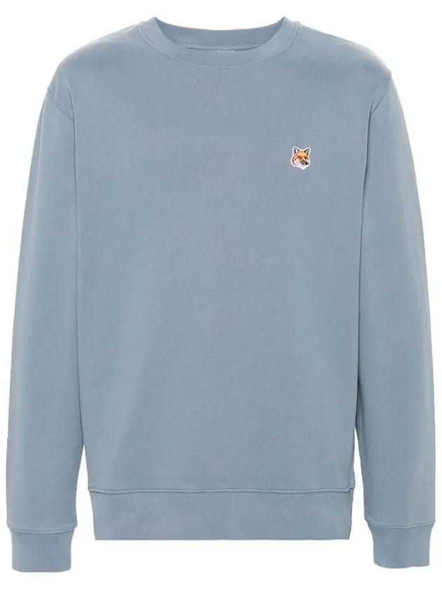 Fox Head Patch Regular Sweatshirt Blue - MAISON KITSUNE - BALAAN 2