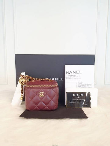 Daol Beomeo Branch Gold Ball Vanity Burgundy AP1447 Condition S - CHANEL - BALAAN 1