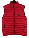 Loom Woven Chambers Nylon Down Vest Red - STONE ISLAND - BALAAN 2