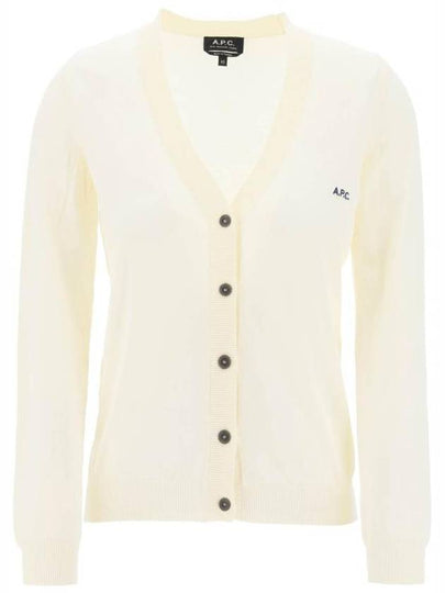 Bella Logo Embroidery Cardigan Ivory - A.P.C. - BALAAN 2