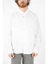 Tiger Embroidered Logo Long Sleeve Shirt White - KENZO - BALAAN 1