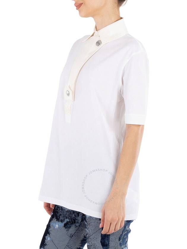 Burberry Ladies White Cotton Polo Shirt, Size X-Small - BURBERRY - BALAAN 3