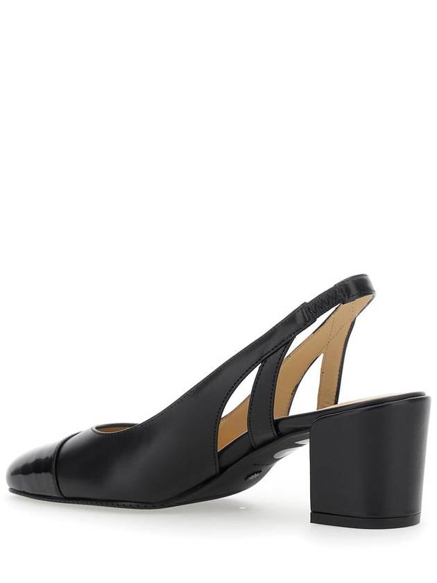 'Sleek' Black Slingback Pumps With Block Heel In Leather Woman - STUART WEITZMAN - BALAAN 3