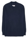 Donegal Classic Cashmere Wool Knit Top Navy - MAISON MARGIELA - BALAAN 10