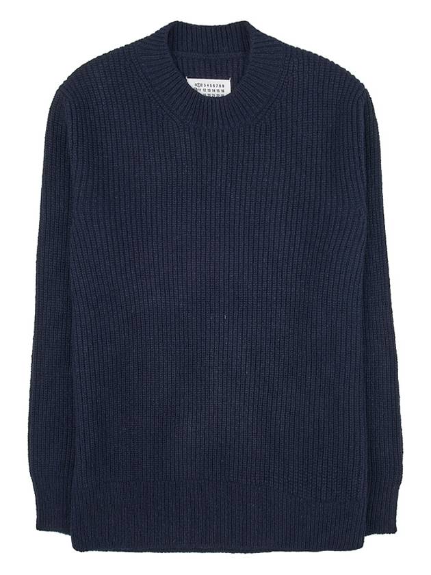 Donegal Classic Cashmere Wool Knit Top Navy - MAISON MARGIELA - BALAAN 10