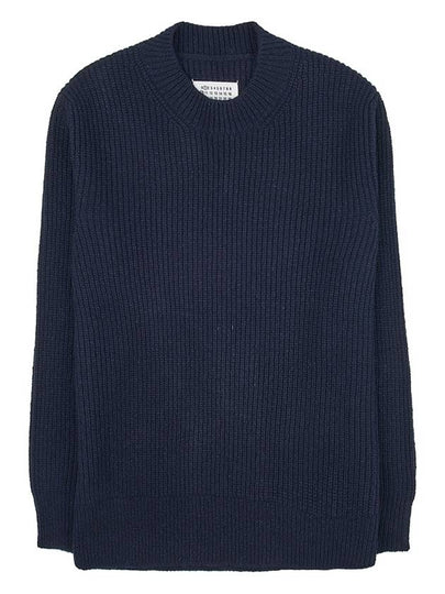 Donegal Classic Cashmere Wool Knit Top Navy - MAISON MARGIELA - BALAAN 2