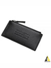 Embossed Logo Card Wallet Black - MAISON MARGIELA - BALAAN 2