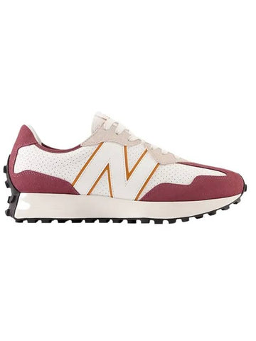 327 Low Top Sneakers White Burgundy - NEW BALANCE - BALAAN 1