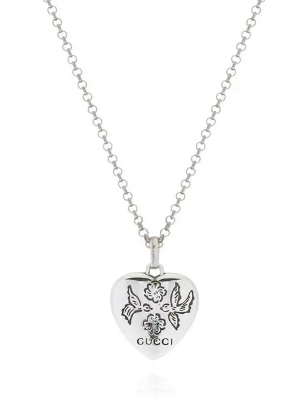 Women's Blind For Love Necklace YBB455542001 Silver - GUCCI - BALAAN 3